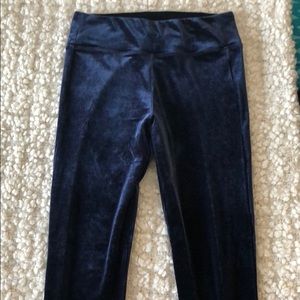 Dark Blue Velvet Leggings